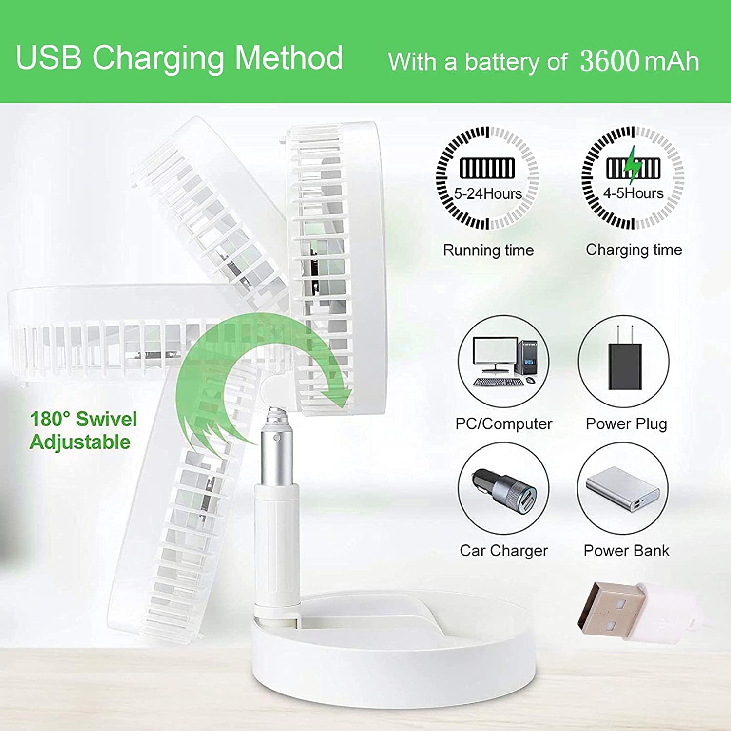 7206 TELESCOPIC ELECTRIC DESKTOP FAN, HEIGHT ADJUSTABLE, FOLDABLE & PORTABLE FOR TRAVEL/CARRY | SILENT TABLE TOP PERSONAL FAN FOR BEDSIDE, OFFICE TABLE DeoDap 7206 TELESCOPIC ELECTRIC DESKTOP FAN, HEIGHT ADJUSTABLE, FOLDABLE & PORTABLE FOR TRAVEL/CARRY | SILENT TABLE TOP PERSONAL FAN FOR BEDSIDE, OFFICE TABLE DeoDap